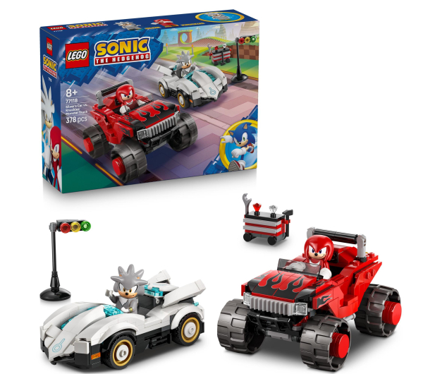 LEGO SONIC 77118 Silver w samochodzie kontra Knuckles w monster t - 1473587 - zdjęcie 2